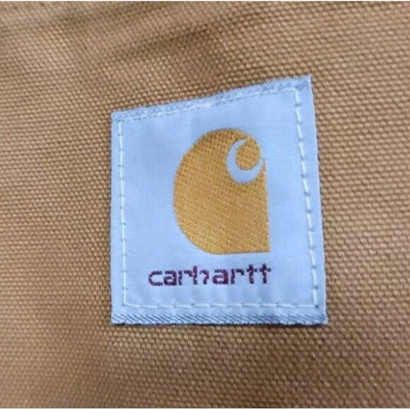 Carhartt Mens Sz 44T 6QCLT Red Quilt Lined Chore Barn Jacket Duck Brown USA - Picture 9 of 11
